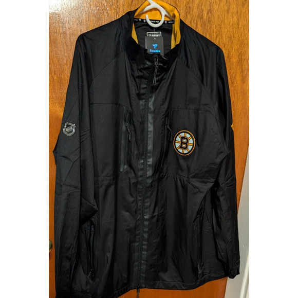 Men's Fanatics Black Boston Bruins Authentic Pro Rink Coaches Jacket NEW 2XL